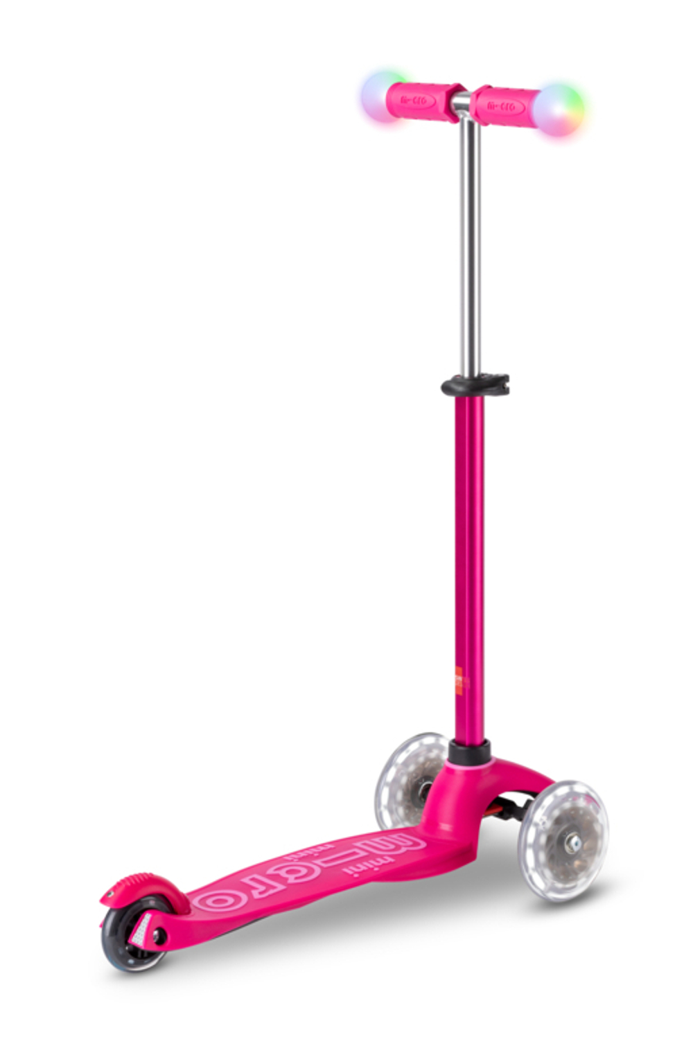 Самокат Micro Mini2Grow Deluxe Magic LED розовый