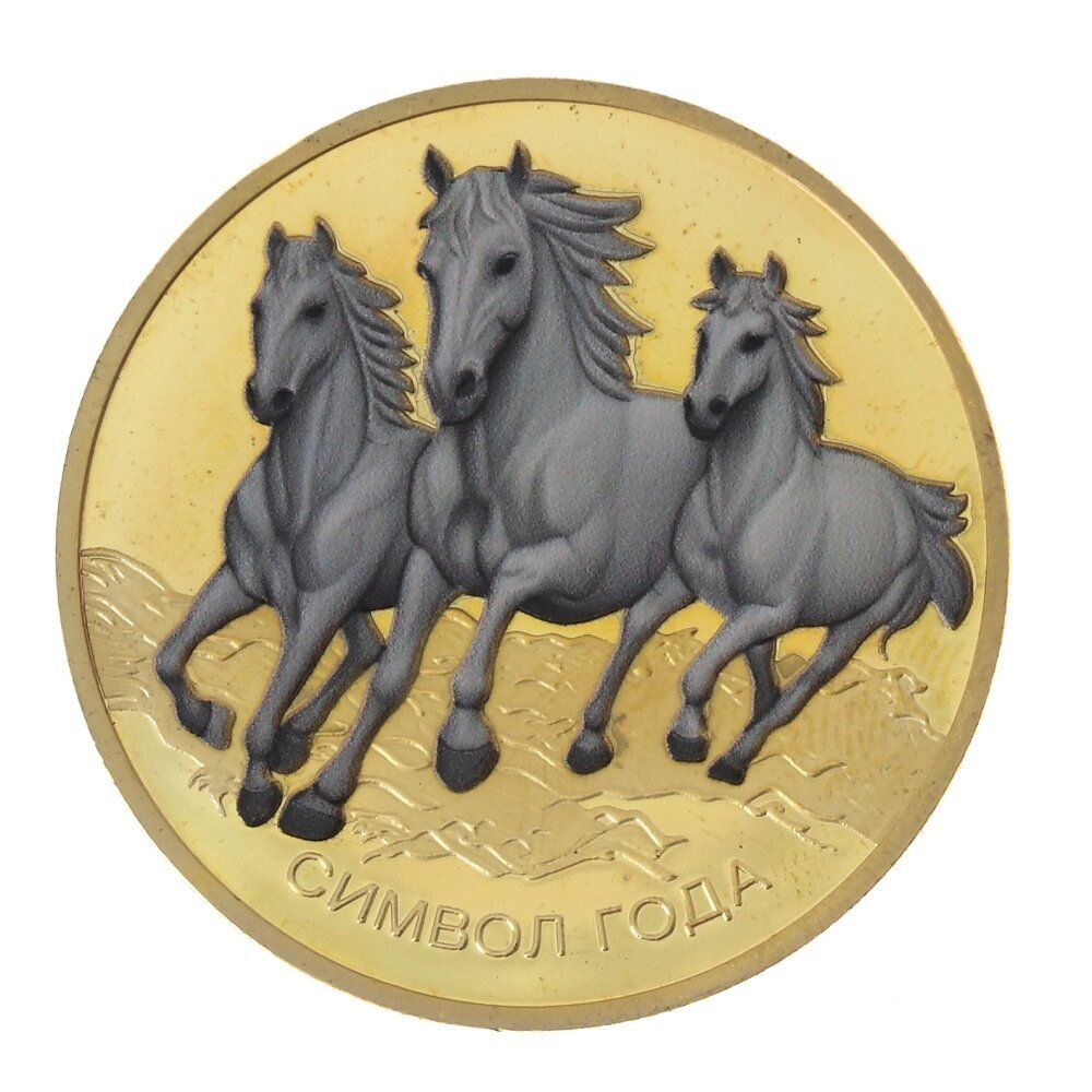 GAEM Изделие декоративное "Монета Лошадь", L4,5 W4,5 H0,5 см