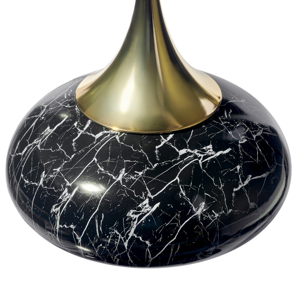 Кофейный столик Angel 40x55см, чёрный мрамор, металл