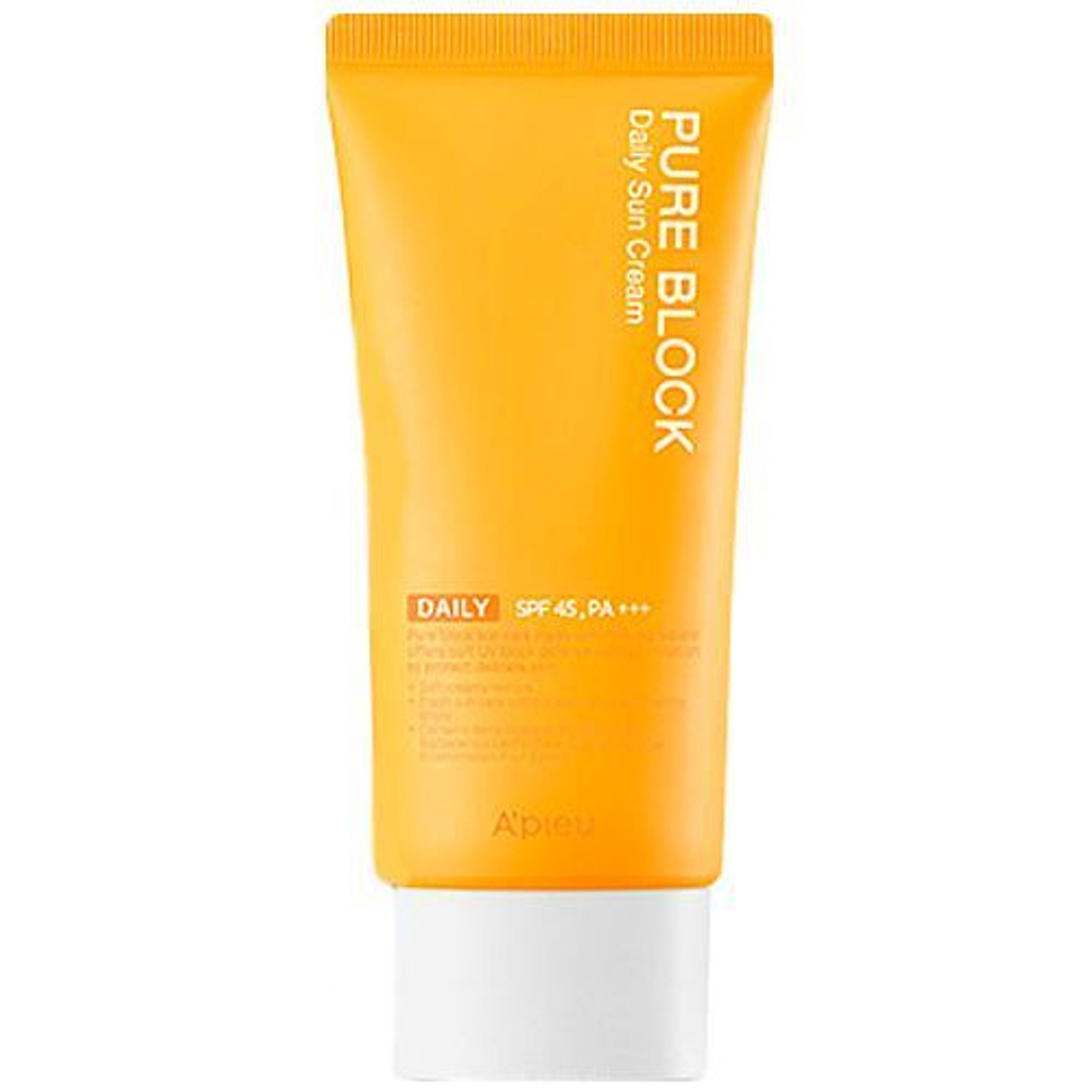 A'Pieu Pure Block Natural Daily Sun Cream SPF45/PA+++ солнцезащитный крем
