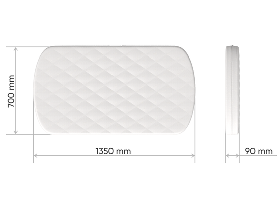 Матрас для кроватки Elegance кокос/латекс 9 см