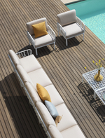 Модуль правый/левый пластиковый с подушками Nardi Komodo Elemento Terminale DS/SX, белый, холст