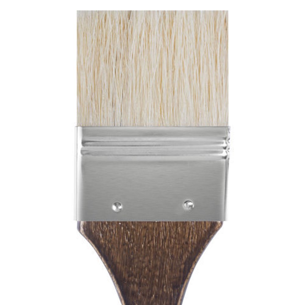 Кисть художественная профессиональная BRAUBERG ART CLASSIC, щетина, флейц, № 50, короткая ручка, 200746