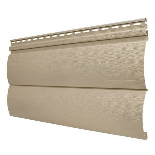 Сайдинг Tecos Premium+ Двойной оцилиндрованный брус Кофе с молоком 3660х230 мм