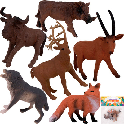 Набор животных Levatoys MK2207-14 Дикие в пак.
