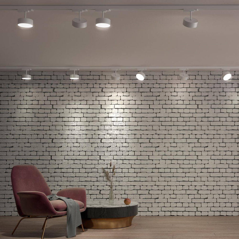 358758 PORT NT21 269 белый Трехфазный трековый светодиодный светильник IP20 LED 24W 4000K 2100Лм 100-265V PROMETA