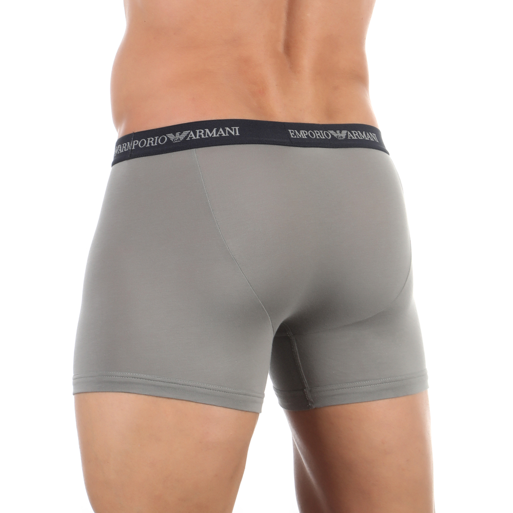 Мужские трусы боксеры (черный, серый) набор из 2-х штук Emporio Armani 111210_CC717 03320