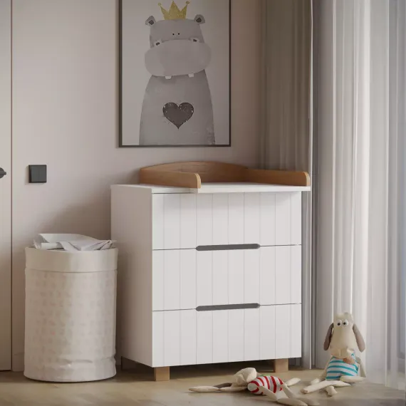 Комод Incanto Vikki Белый/бук