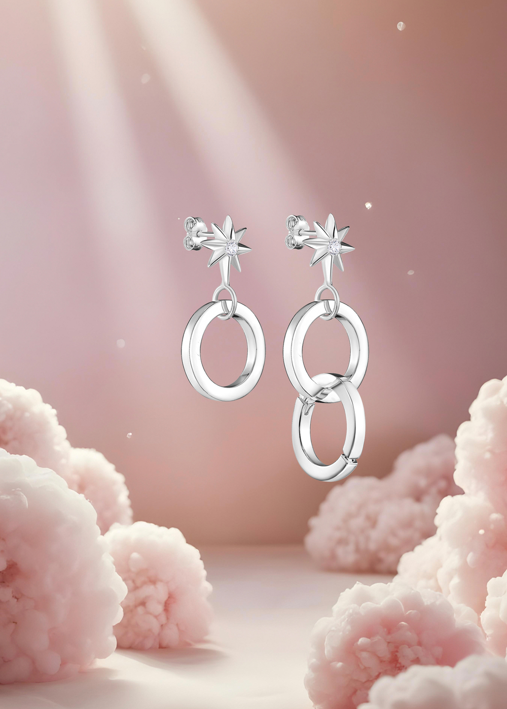 Серьги-трансформеры «Северное сияние»