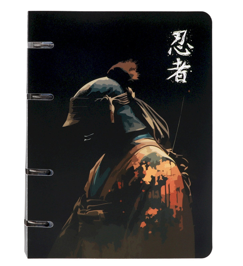 Тетрадь на кольцах ПандаРог Ниндзя, А5, 80 листов, пластиковая обложка