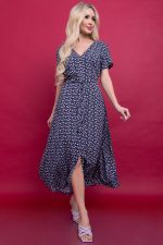 Платье "Римские каникулы" (темно-синее/цветы) П5991 LT Collection