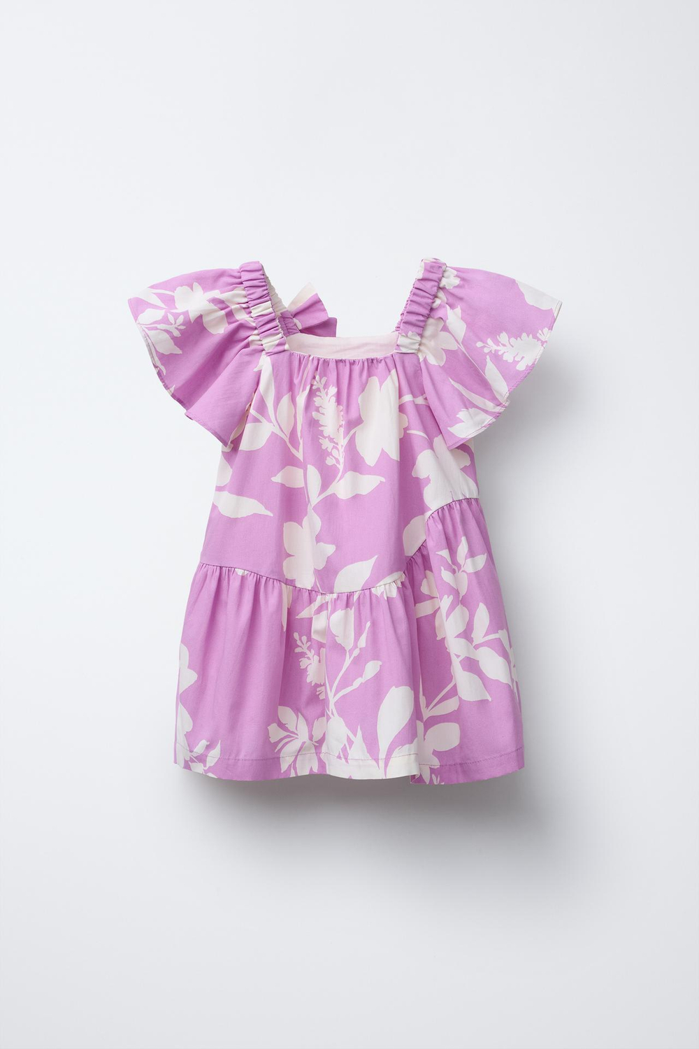 ZARA ПЛАТЬЕ С ЦВЕТОЧНЫМ ПРИНТОМ, РОЗОВЫЙ