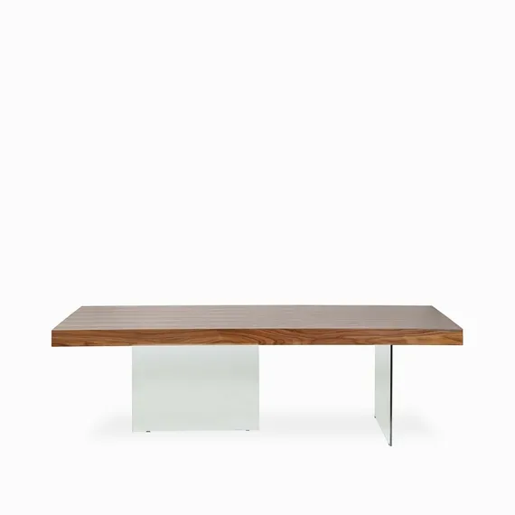 Обеденный стол Somerset 240x110 см, орех, стекло