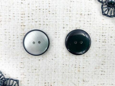 Пуговицы, d 2,1 см, чёрный с белым