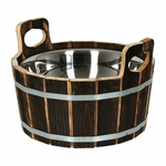 УШАТ ШАЙКА БАННЫЕ ШТУЧКИ 10 Л НЕРЖАВЕЮЩЕЙ ВСТАВКОЙ ОБОЖЖЕННАЯ ЛИПА 33238