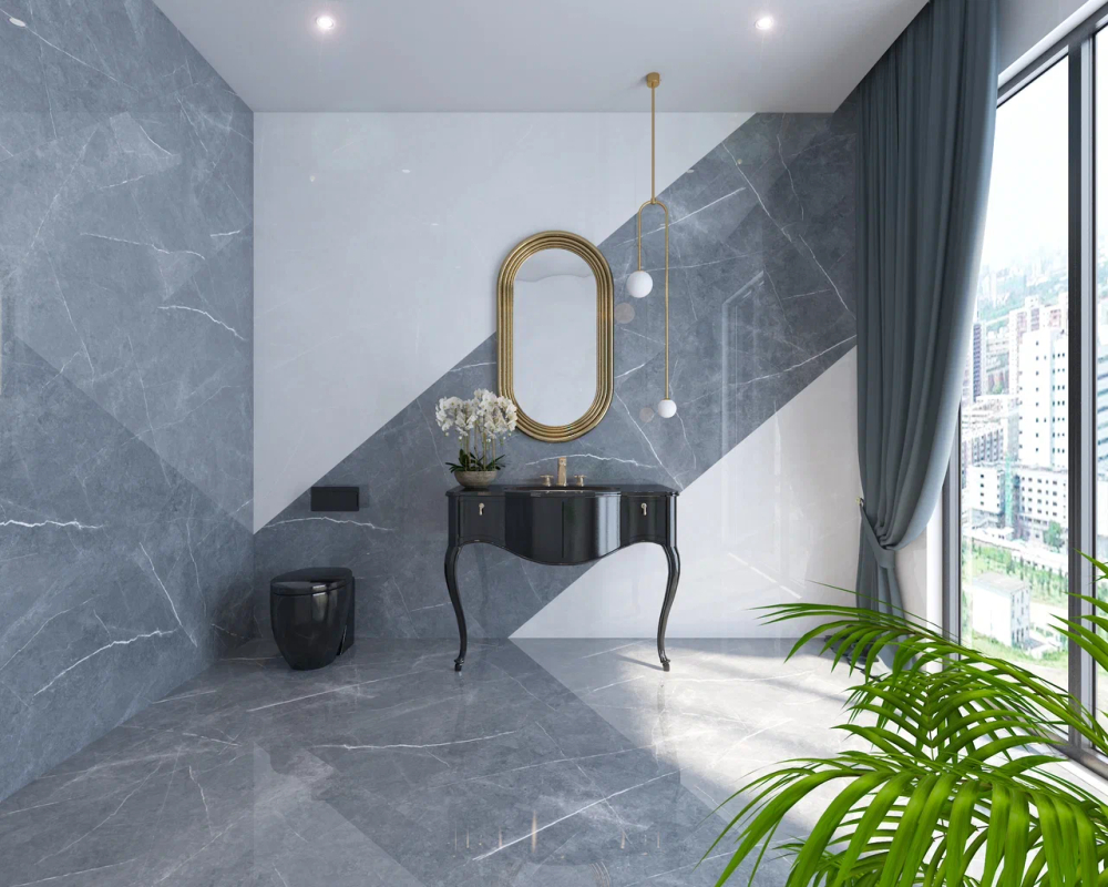 Керамогранит 60*120 SWINDON GREY POLISHED TECHNICAL PORCELAIN