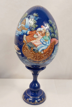 Яйцо сувенирное "Тройка" ( ручная роспись Палех)