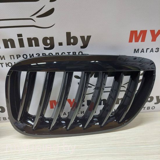 Решетка (ноздри) радиатора GLOSSY BLACK для BMW X5 E53 LCi