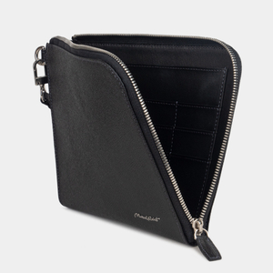 Сумка мужская Hector из кожи сафьяно, черного цвета