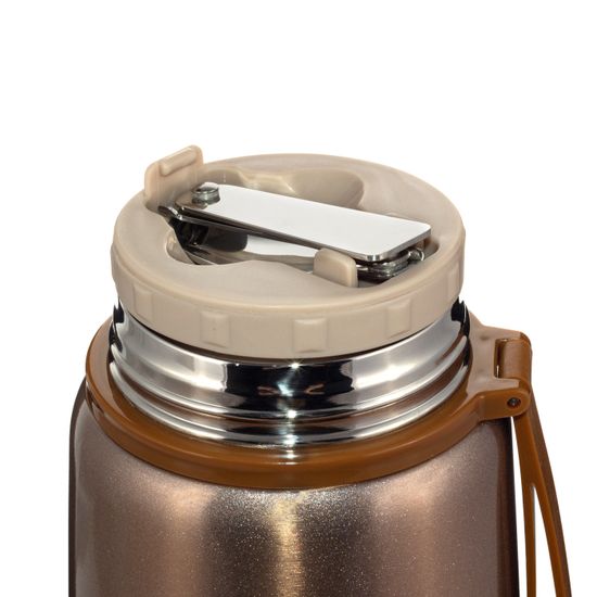 Термос пищевой 800 мл. Kamille KM 2148 из нержавеющей стали с ложкой и ремешком