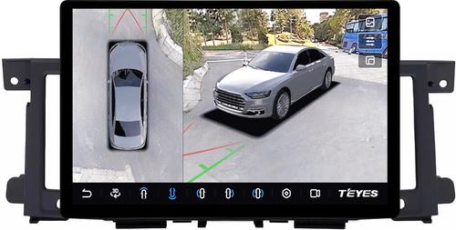 Магнитола для Nissan Patrol Y62, Infiniti QX56/QX80 2010-2017 (рамка тип 1) - Teyes CC3-2K-360 монитор 13" 2K QLED на Android 10, Быстрая, CarPlay, 4G SIM-слот, 4 камеры в комплекте
