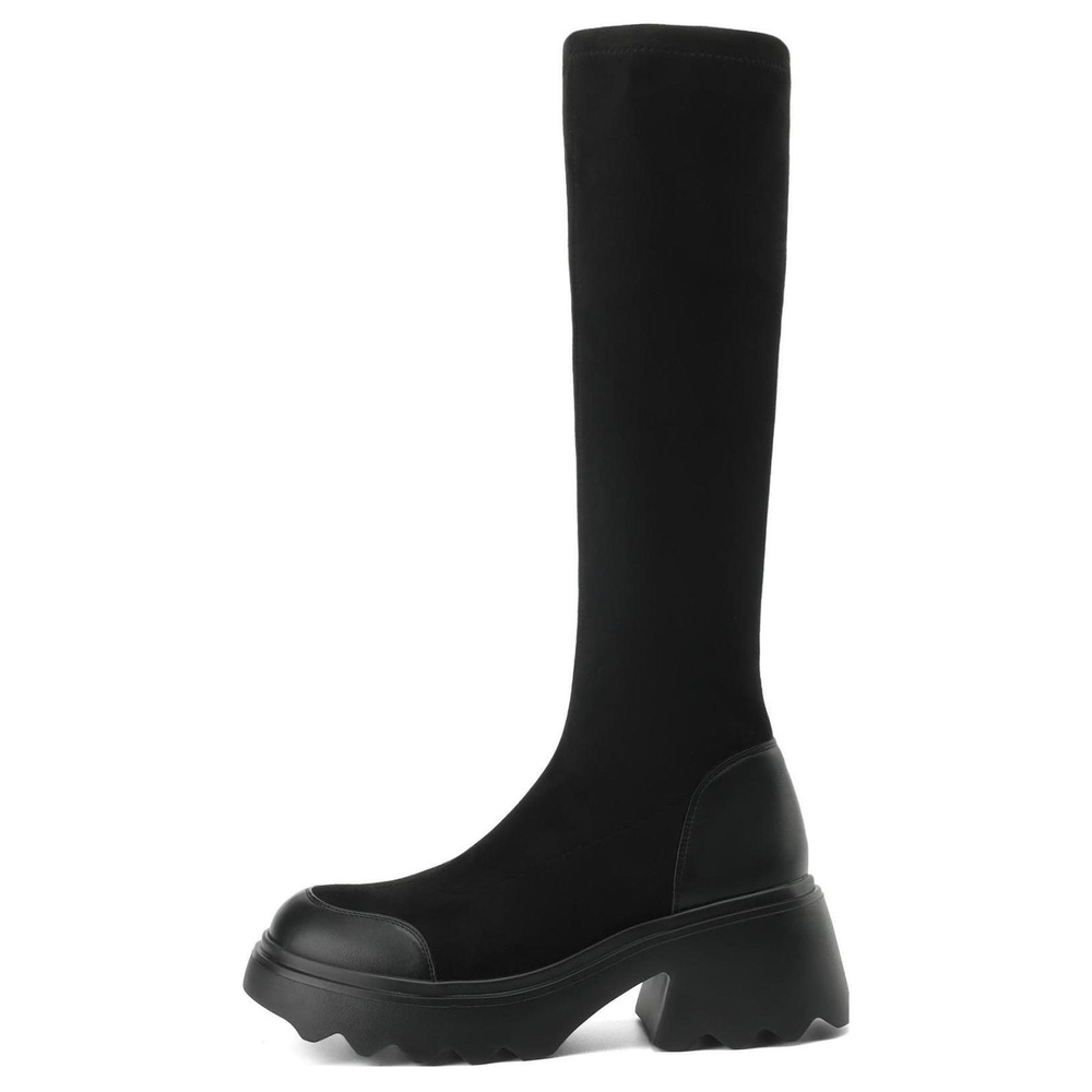 BOERDIQI Slim Boots Knee high Boots 5.5cm Women"s Black