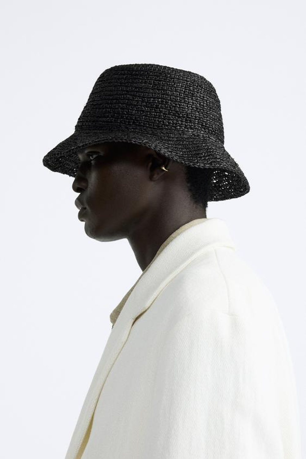 ZARA ШЛЯПА ИЗ РАФИИ, ЧЕРНЫЙ