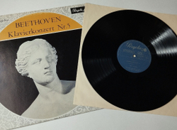 Винтажная виниловая пластинка LP Beethoven Бетховен Концерт для фортепиано с оркестром Klavierkonzert Nr.5 (Holland 1973)