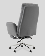 Кресло руководителя TopChairs Solid с оттоманкой серый