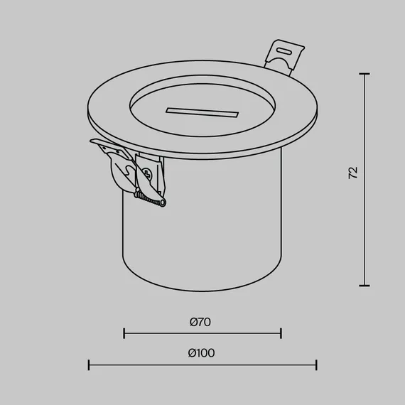 Потолочная чаша Parity встраиваемая с коннектором питания черная Technical tra130rsc-2b