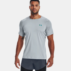Мужское теннисное поло Under Armour Rush Emboss T-Shirt Men - Light Blue