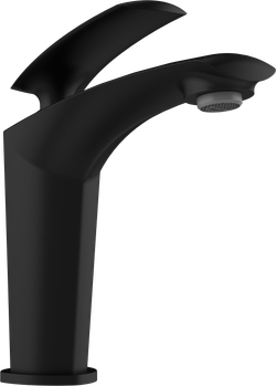 Смеситель для раковины STWORKI Гётеборг S03010BK + донный клапан SW-001BK матовый черный