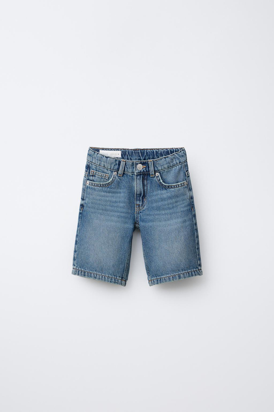 ZARA ДЖИНСОВЫЕ ШОРТЫ ORIGINAL FIT, ВЫЦВЕТШИЙ СИНИЙ