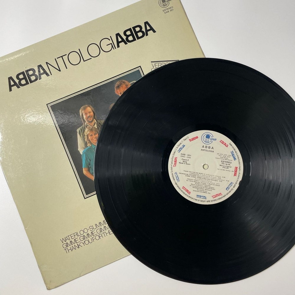 Винтажная виниловая пластинка LP Сборник ABBA АББА Antologia (Испания 1982) Mamma Mia