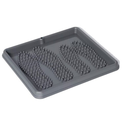 Лоток для обуви серый 43*39 5 0307