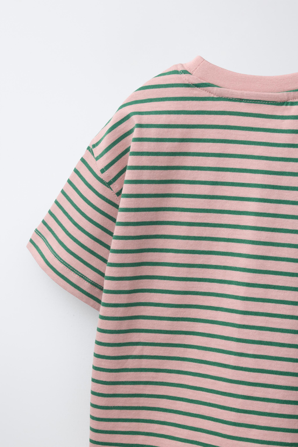 ZARA ФУТБОЛКА В ПОЛОСКУ, ПАСТЕЛЬНО-РОЗОВЫЙ