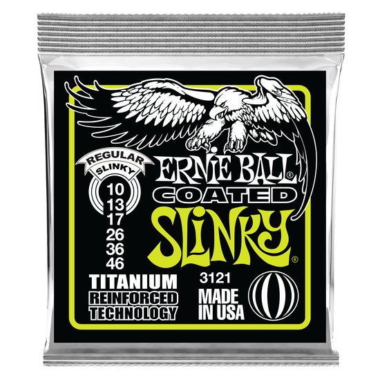 Струны для электрогитары ERNIE BALL 3121 RPS Coated Titanium Slinky Regular 10-46