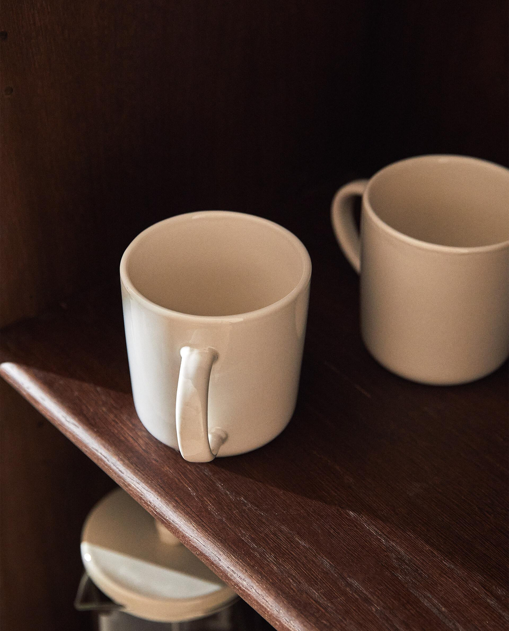 Zara Home чашка из каменной керамики, цвет белый, 9 см
