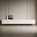 Тумба под телевизор на ножках ROYAL 5039 эко (Белый-Золото)