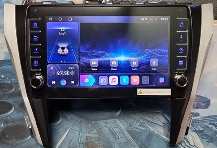 Магнитола для Toyota Camry 2014-2018 - Carmedia OL-1608 (кнопки и крутилки), Android 12, TS10,  CarPlay, 4G SIM-слот