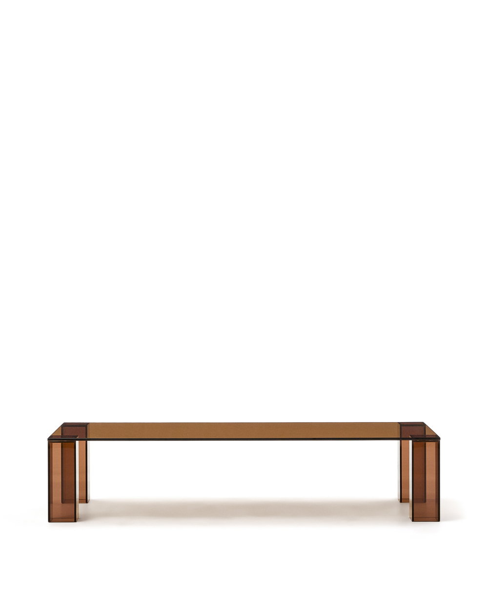 Журнальный столик Adularia из стекла коричневого цвета 140 x 60