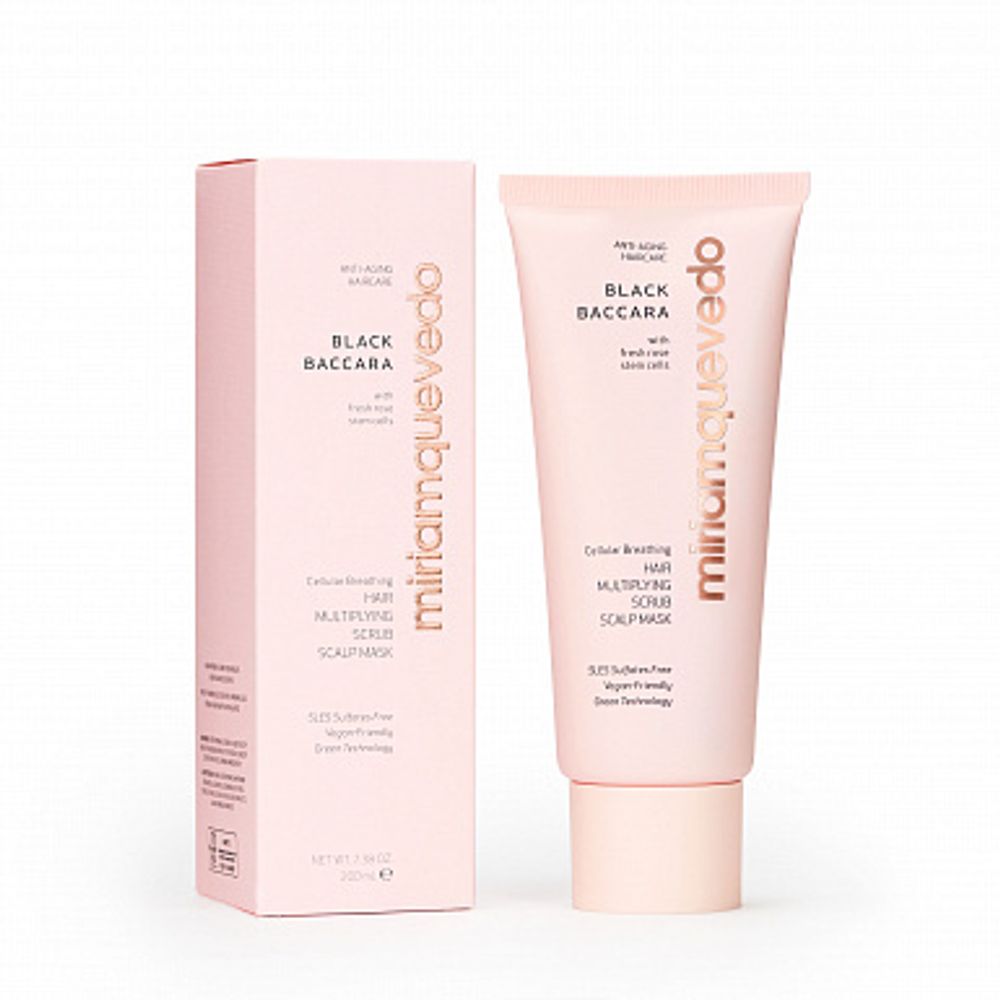 Отшелушивающая маска, обеспечивающая клеточное дыхание, рост и объем волос, с экстрактом розы Блэк Баккара Black Baccara Cellular Breathing Hair Multiplying Scrub Mask 200 мл