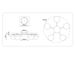 LH12009/5 BK/GD/SM черный/золото/дымчатый 30W 3000K D790*180