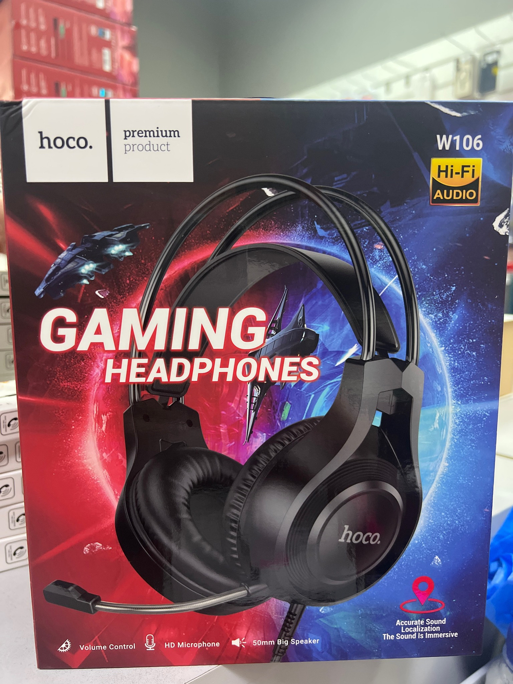 Игровые  наушники hoco W106 игровые