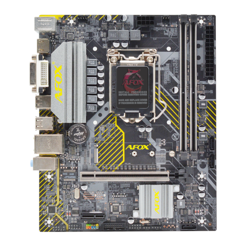 Материнская плата AFOX IH410-MA-V4, Socket1200, mATX, Retail, 2xDDR4, PCIe3.0, 1xM.2, GLAN, 2xPS/2, 6xUSB2, 4xUSB3, VGA, HDMI, DVI