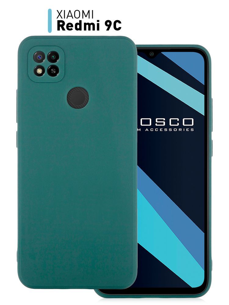 Чехол ROSCO для Xiaomi Redmi 9C (арт. XM-R9C-COLOURFUL-DARKGREEN)