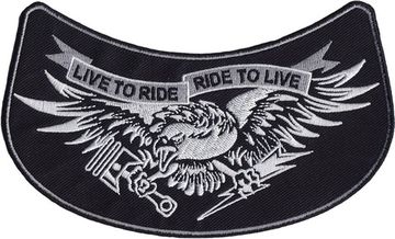 Нашивка Живи, чтобы мчаться, мчись, чтобы жить (14.8х8.9)