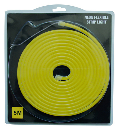 Гибкий неон Желтый, 6х12 мм, SMD2835/120, 12 Вольт, кратность резки 1см