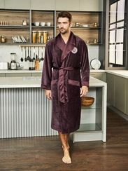 Халат мужской PAUL без капюшона бордовый POLENS