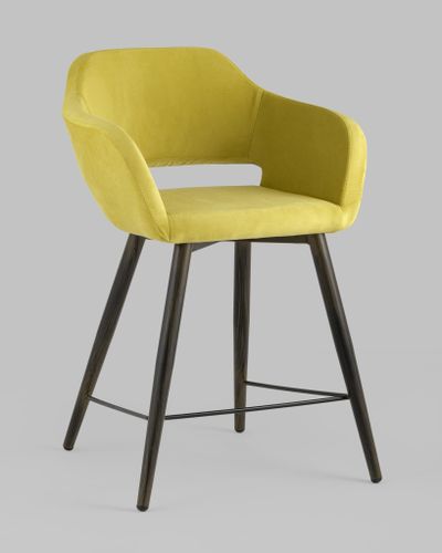 Стул полубарный Саймон велюр золотистый